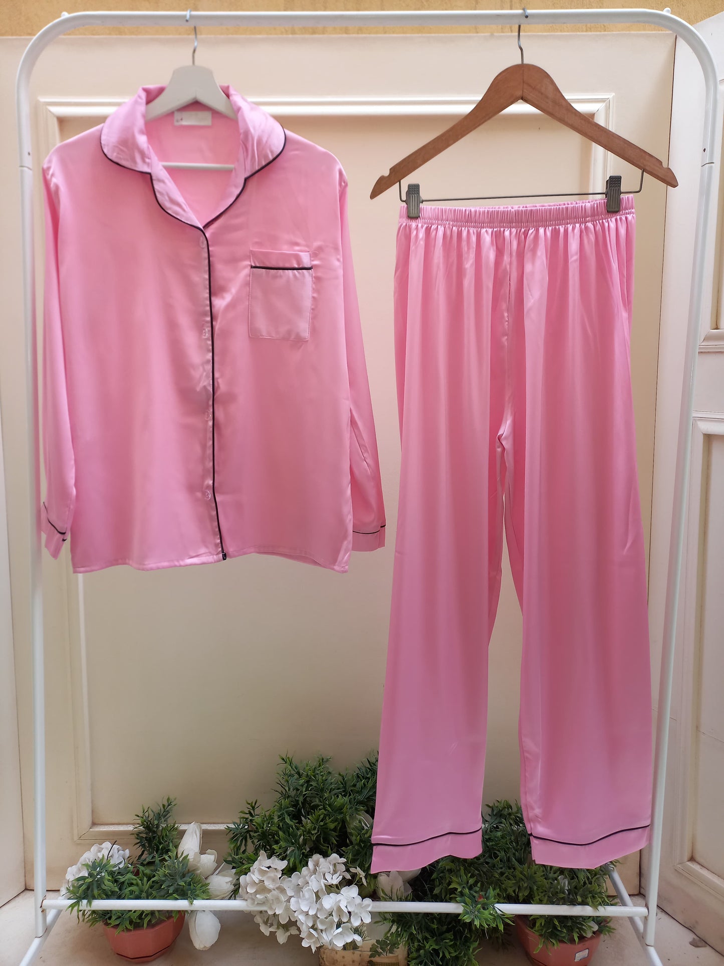 Pink Aura Satin Set