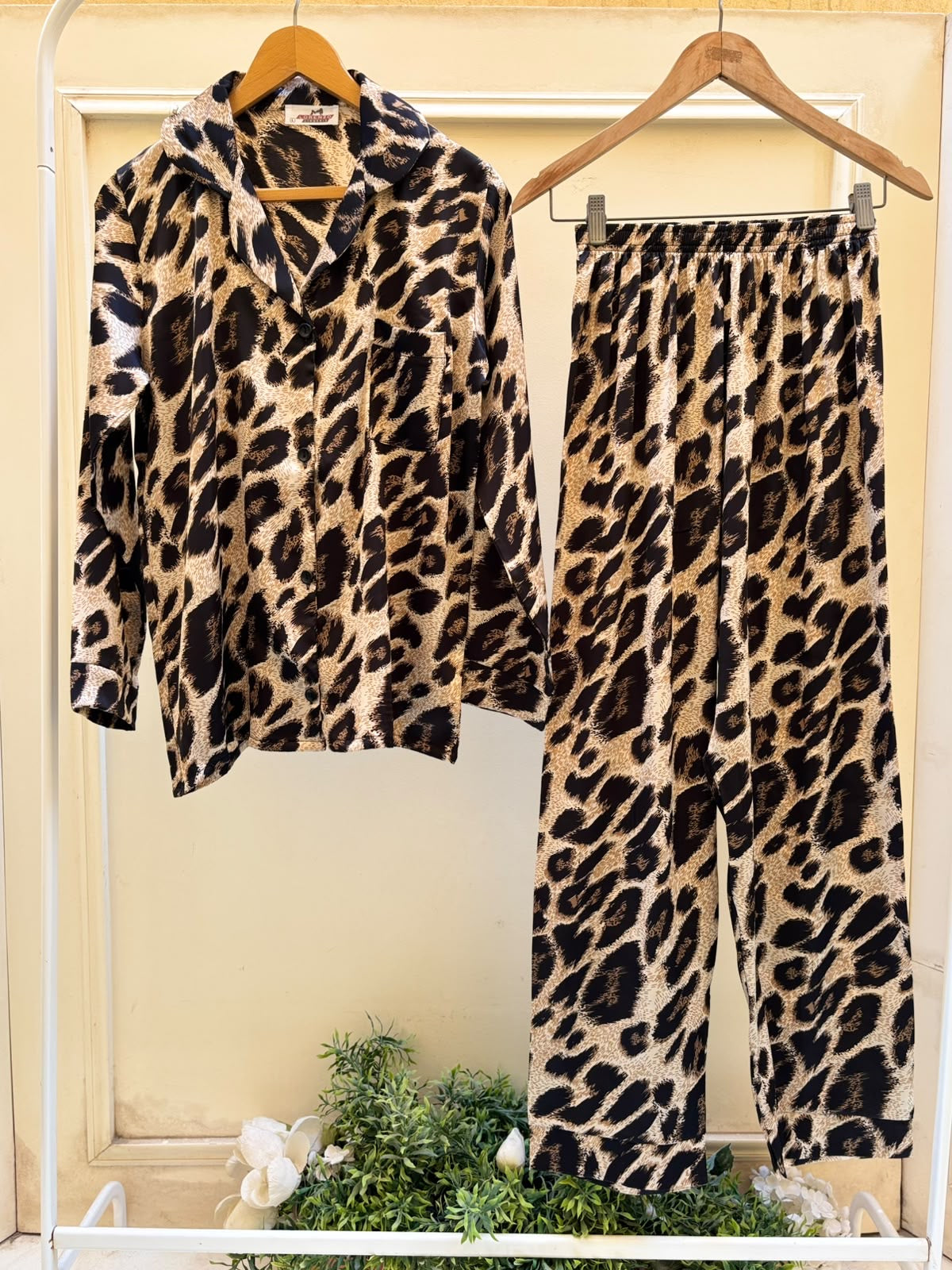 Wild Luxe Leopard Satin Set
