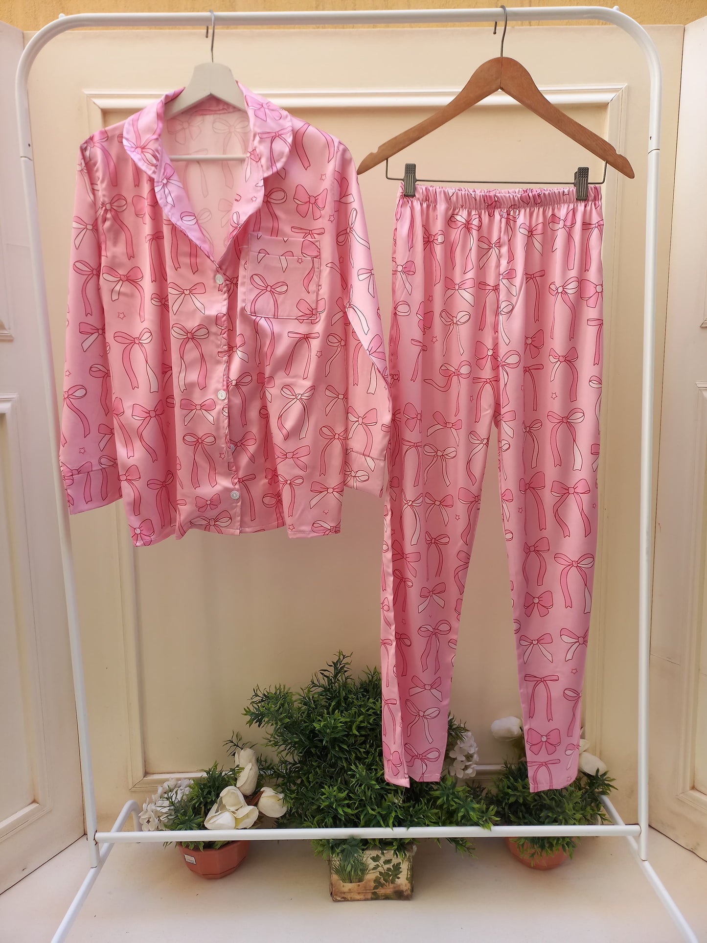 Sweet Ties Satin Loungewear