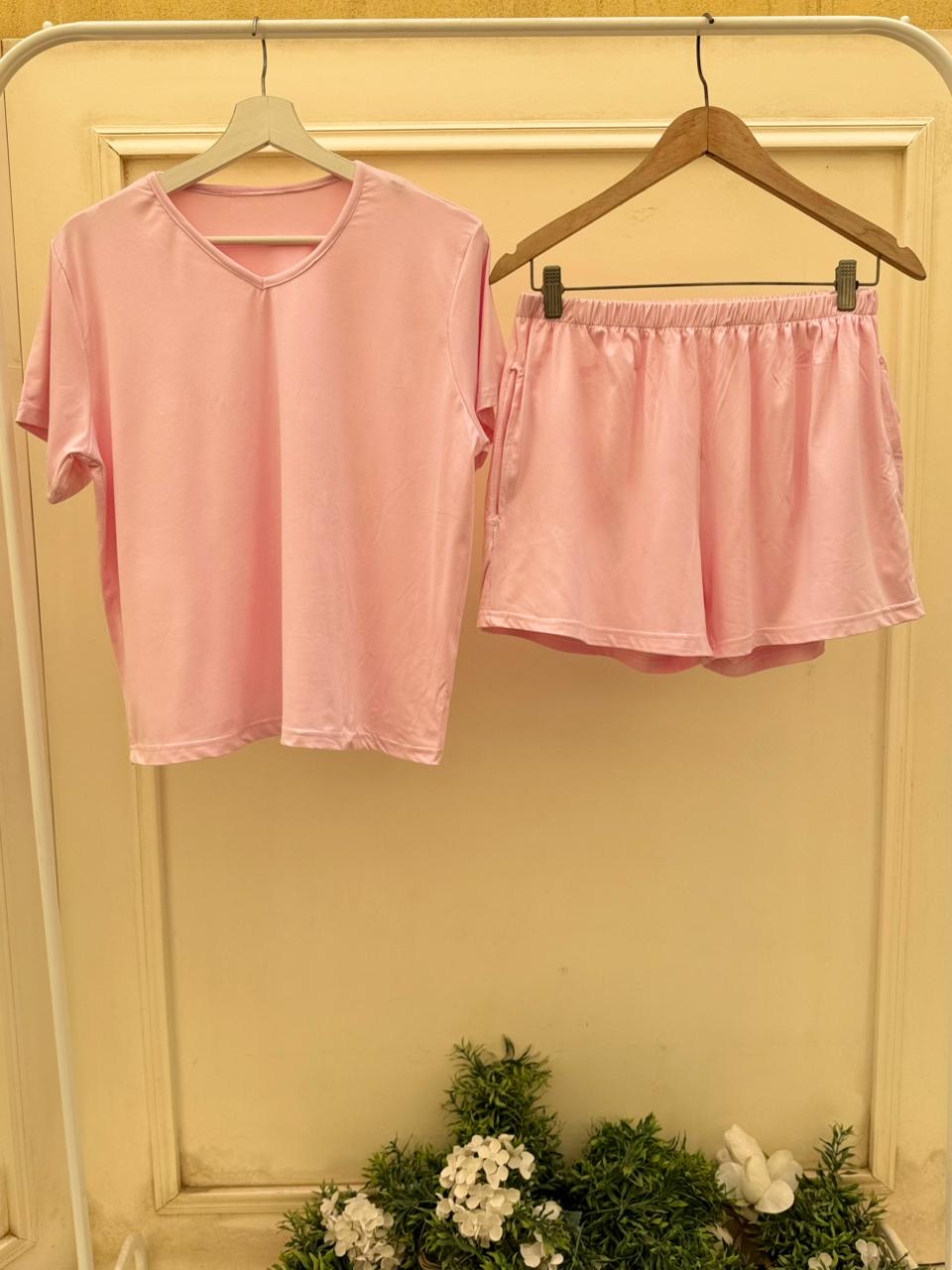 Pink Dusk Shorts Set
