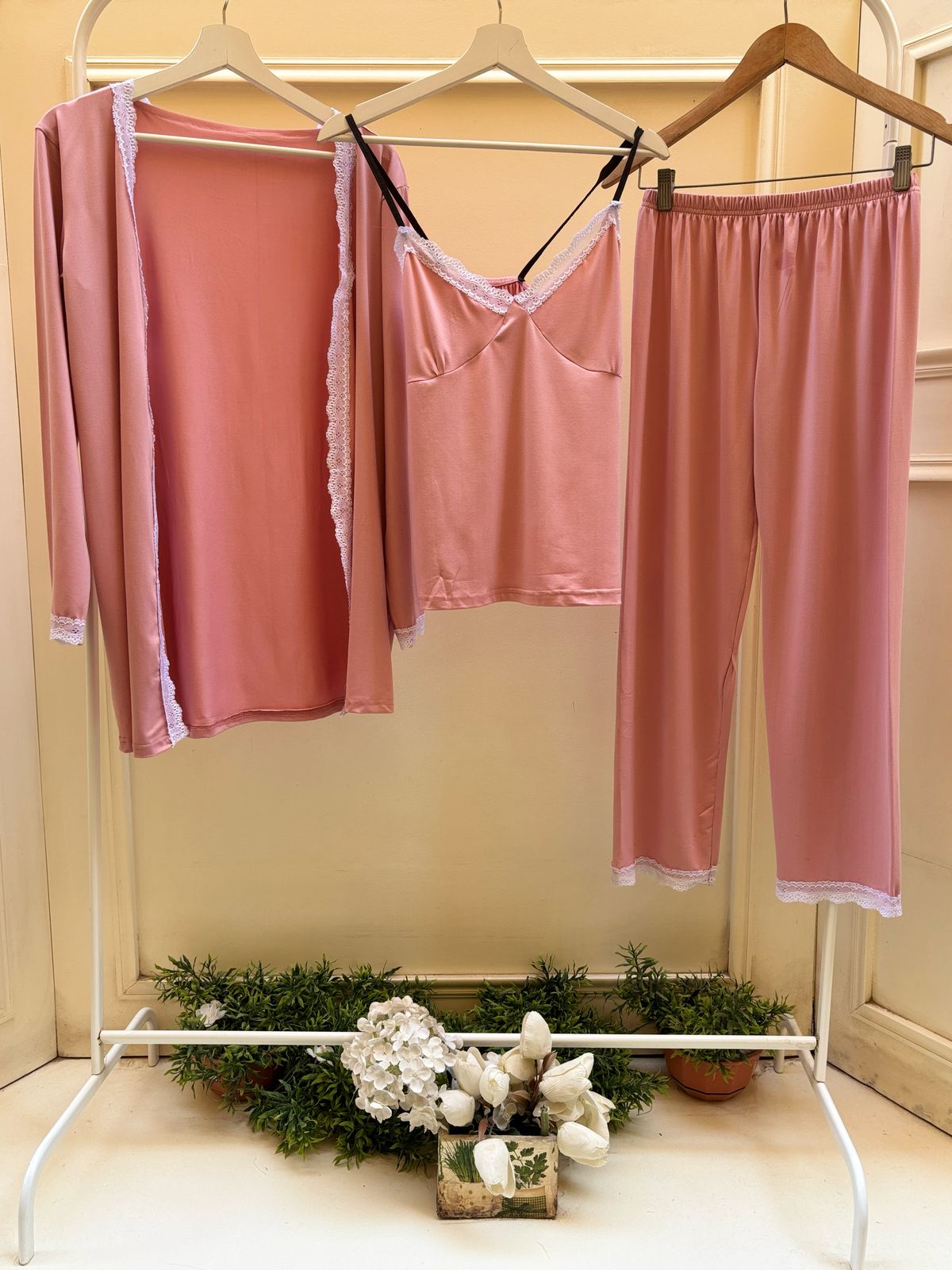 Plain Cashmere Robe Set