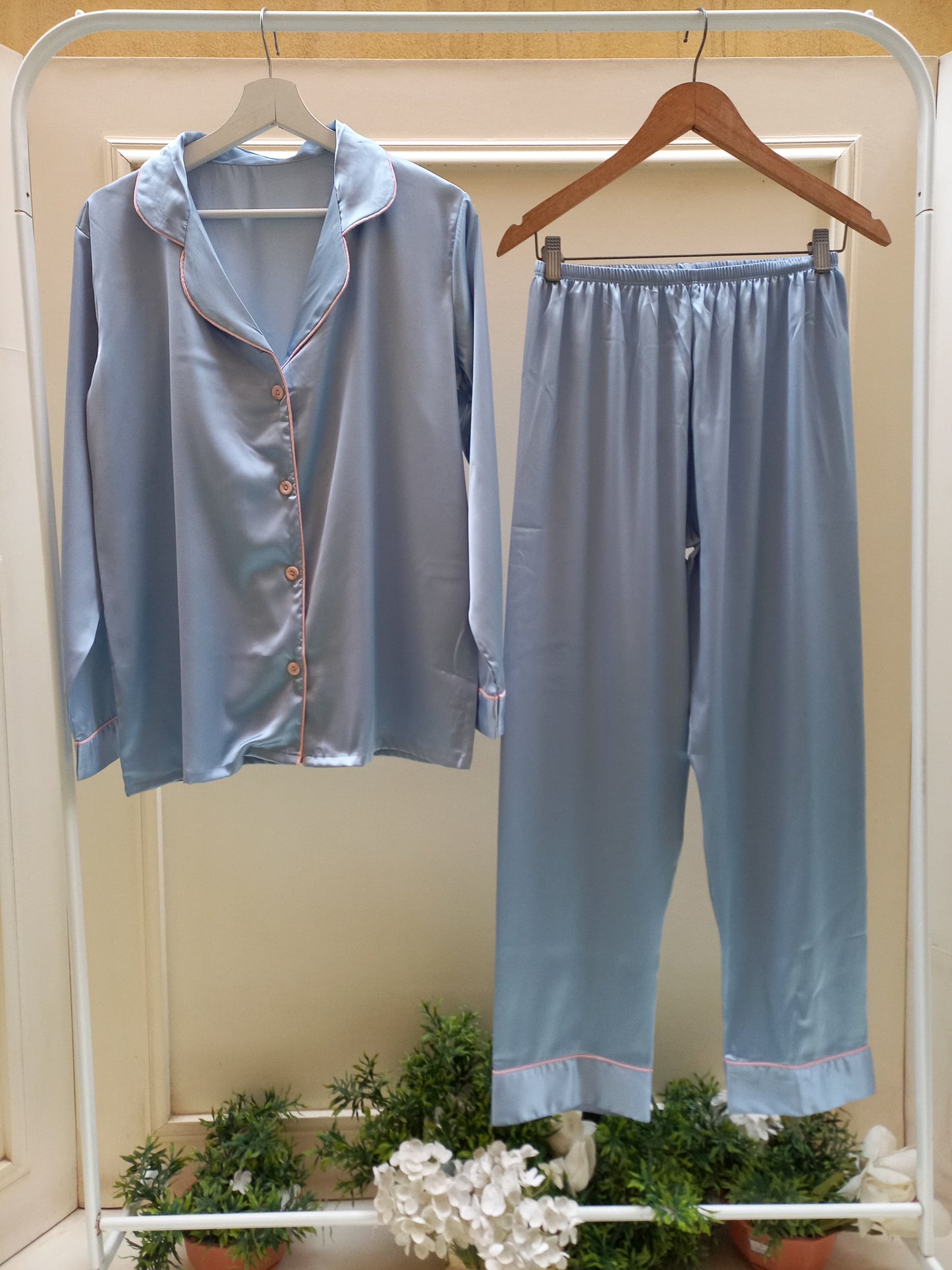 Powder Sky Satin Set