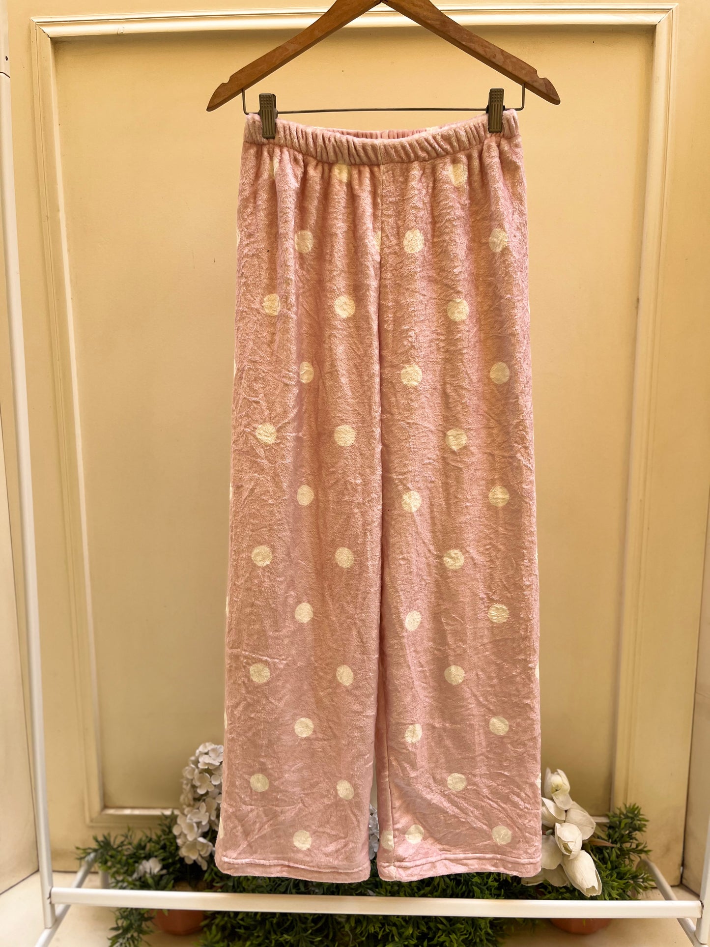 Rose Polka Polar Pants