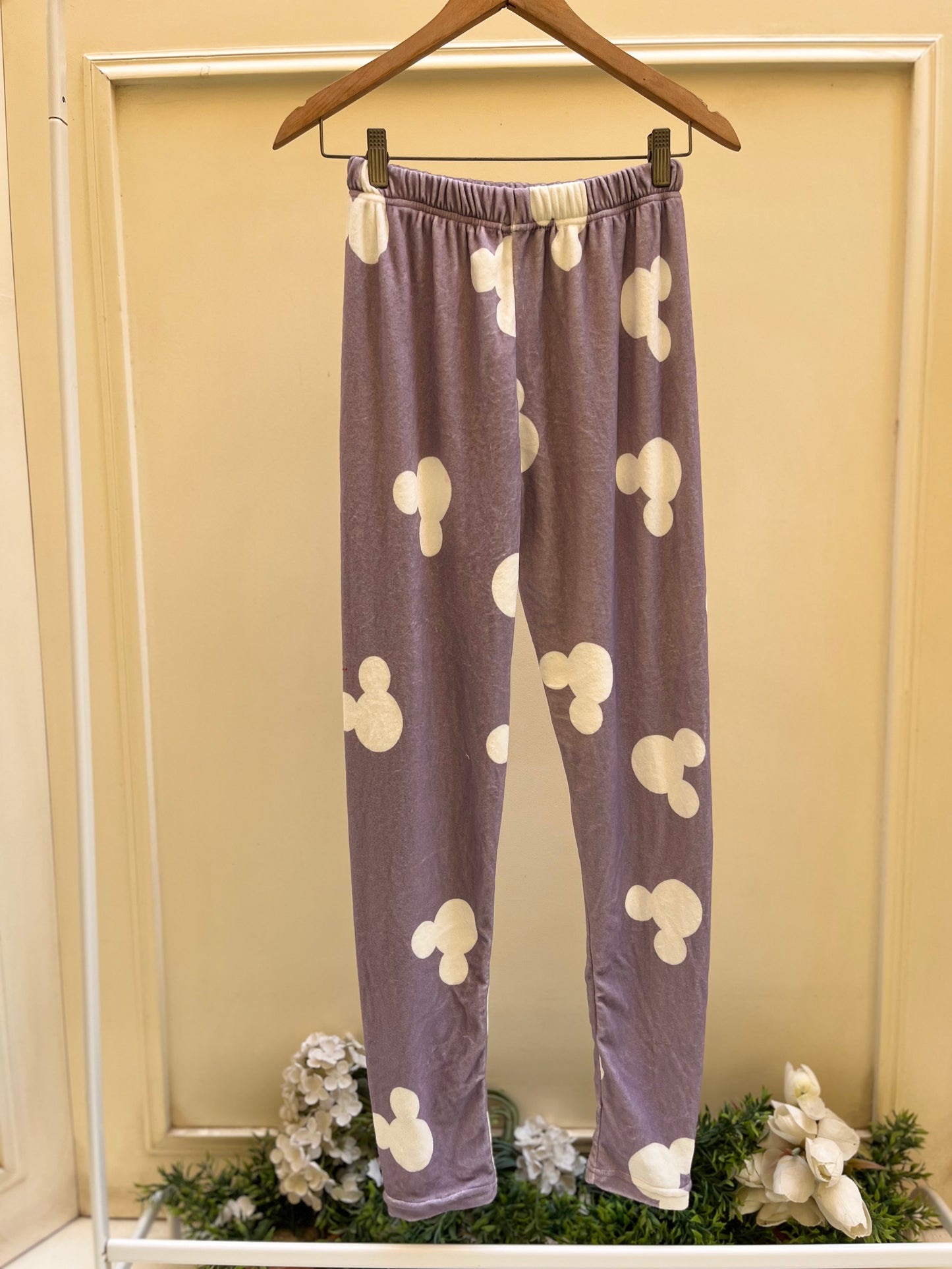 Mickey Face Velvet Pants
