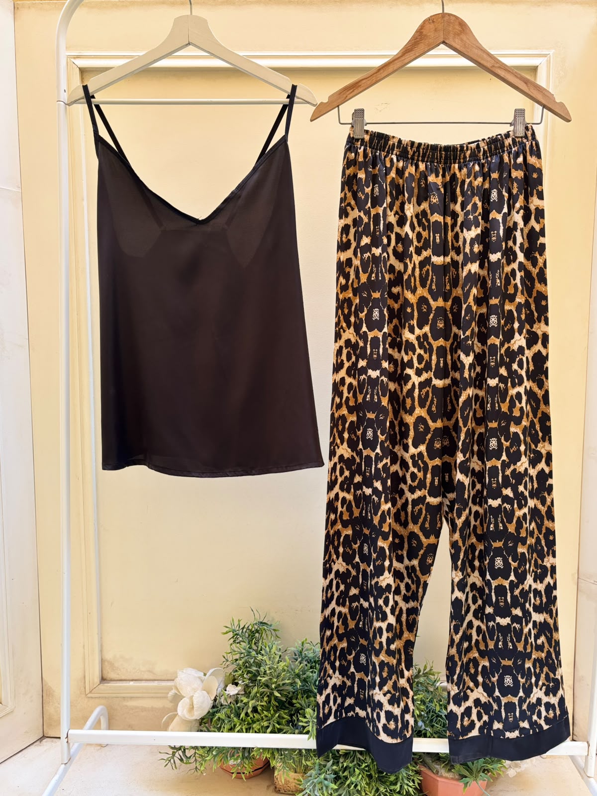 Petite Leopard Satin Set