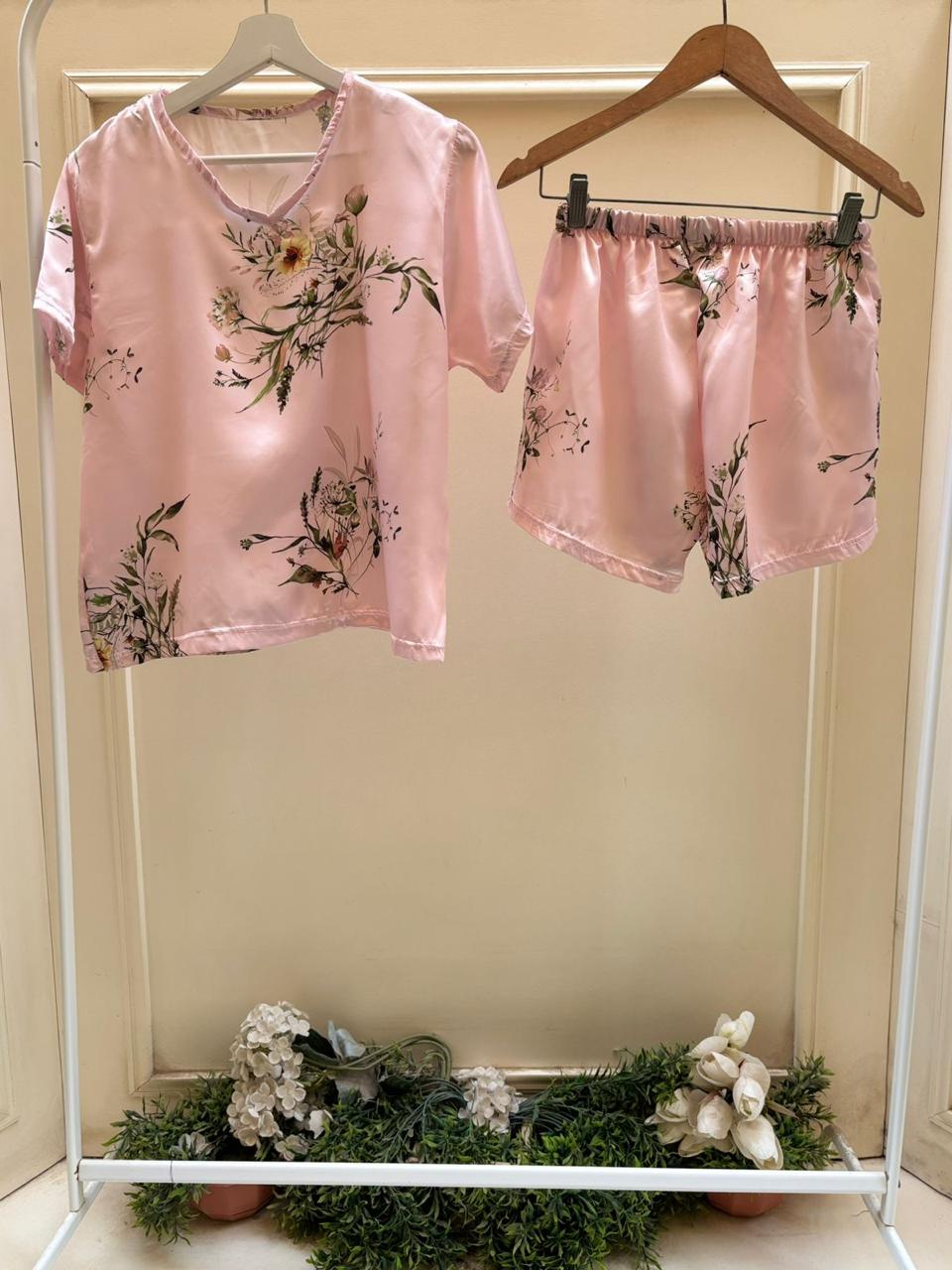 Heritage Satin Shorts Set