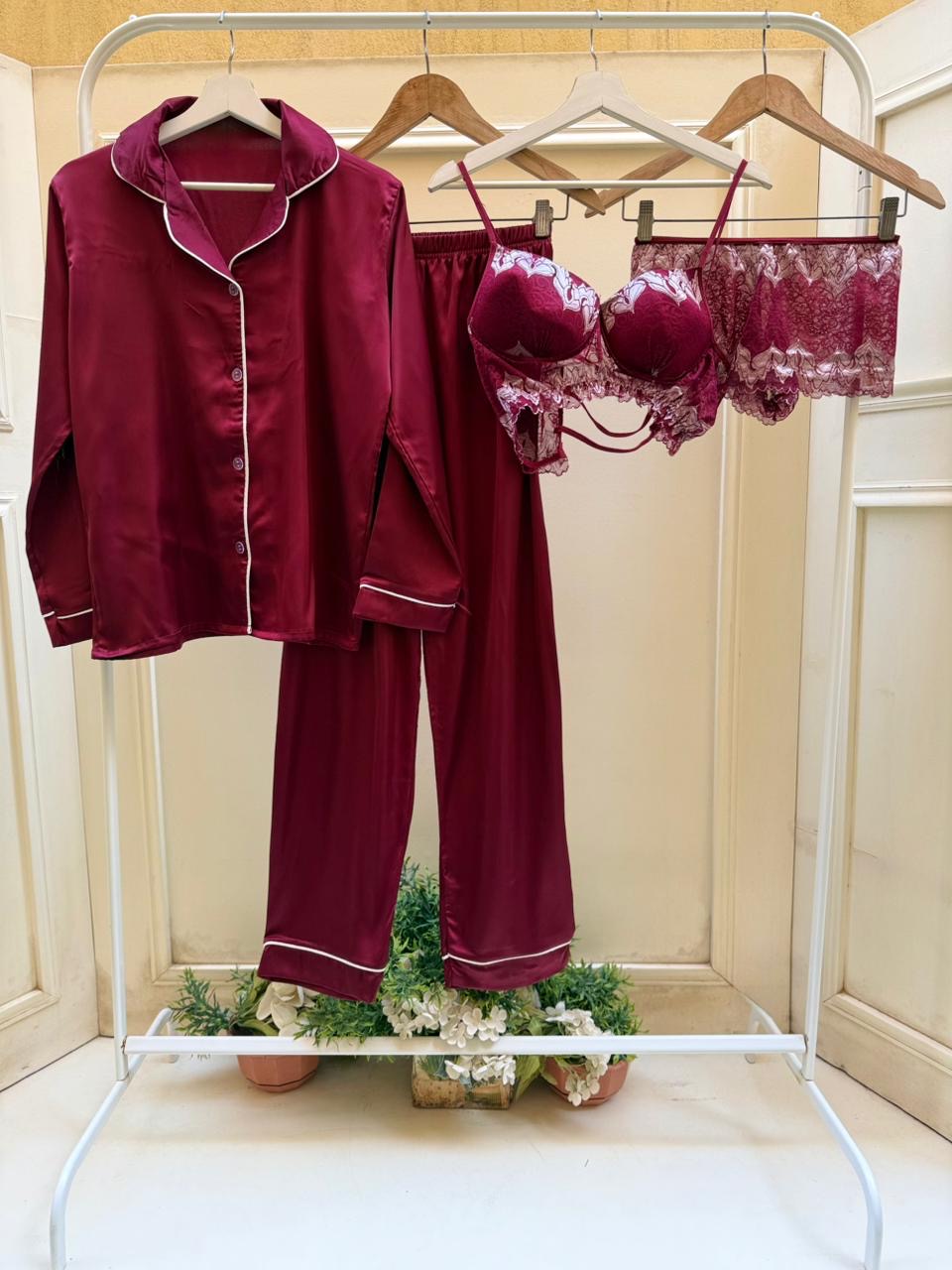 Burgundy Muse 4 Pcs Set