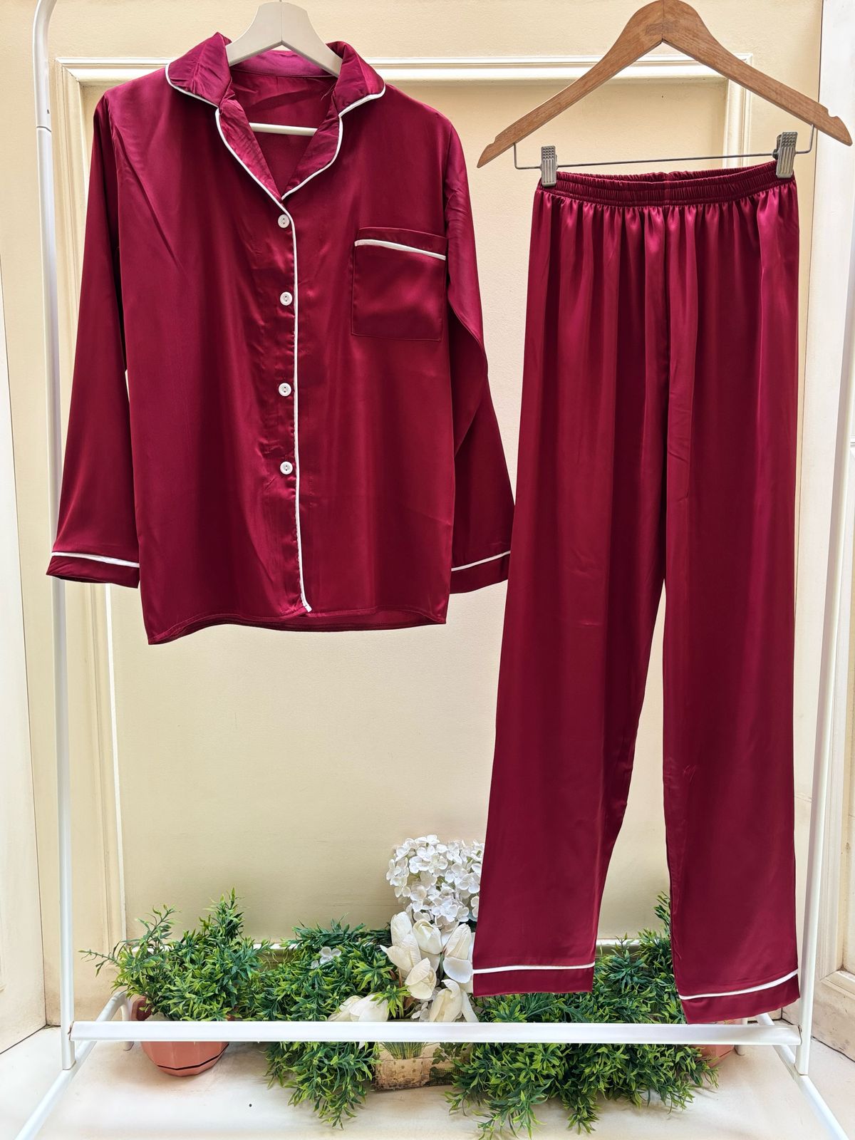 Burgundy Satin