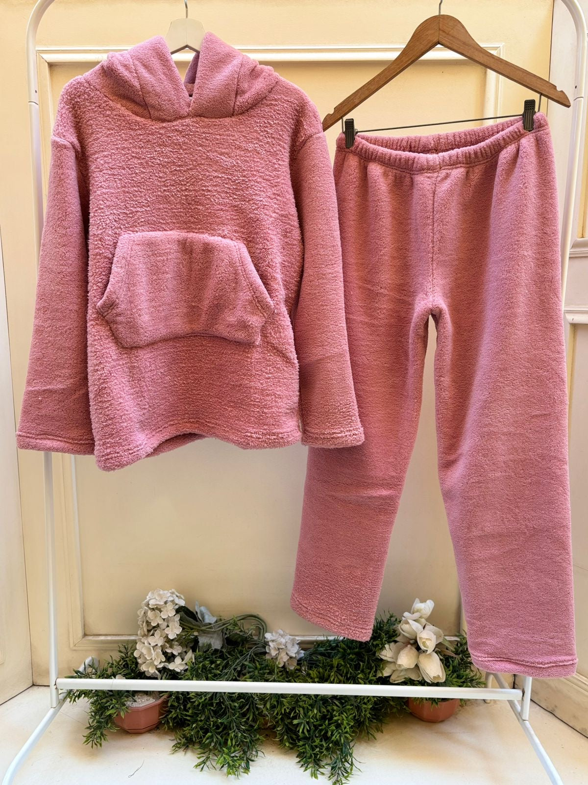 Cashmere Fur Hooded Set