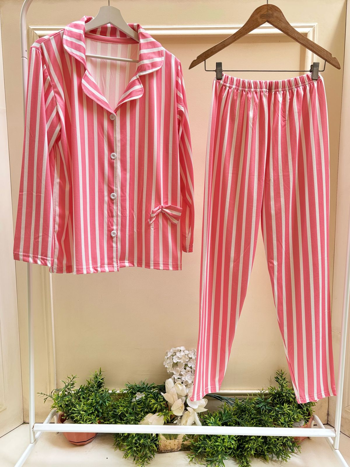 Pink Stripes Ribbon Set