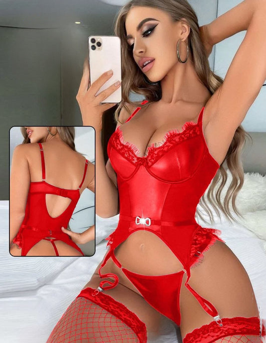 Red Submissive Lingerie