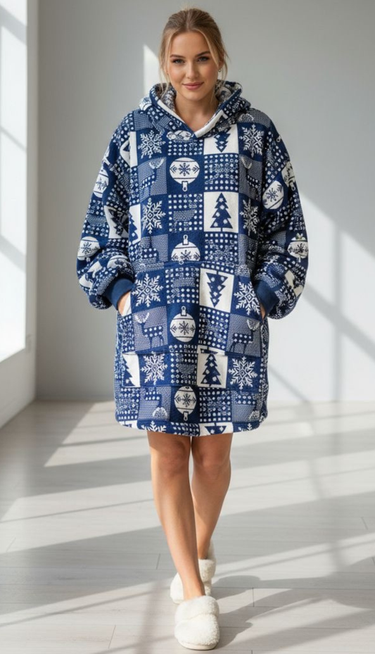 Navy Christmas Blanket