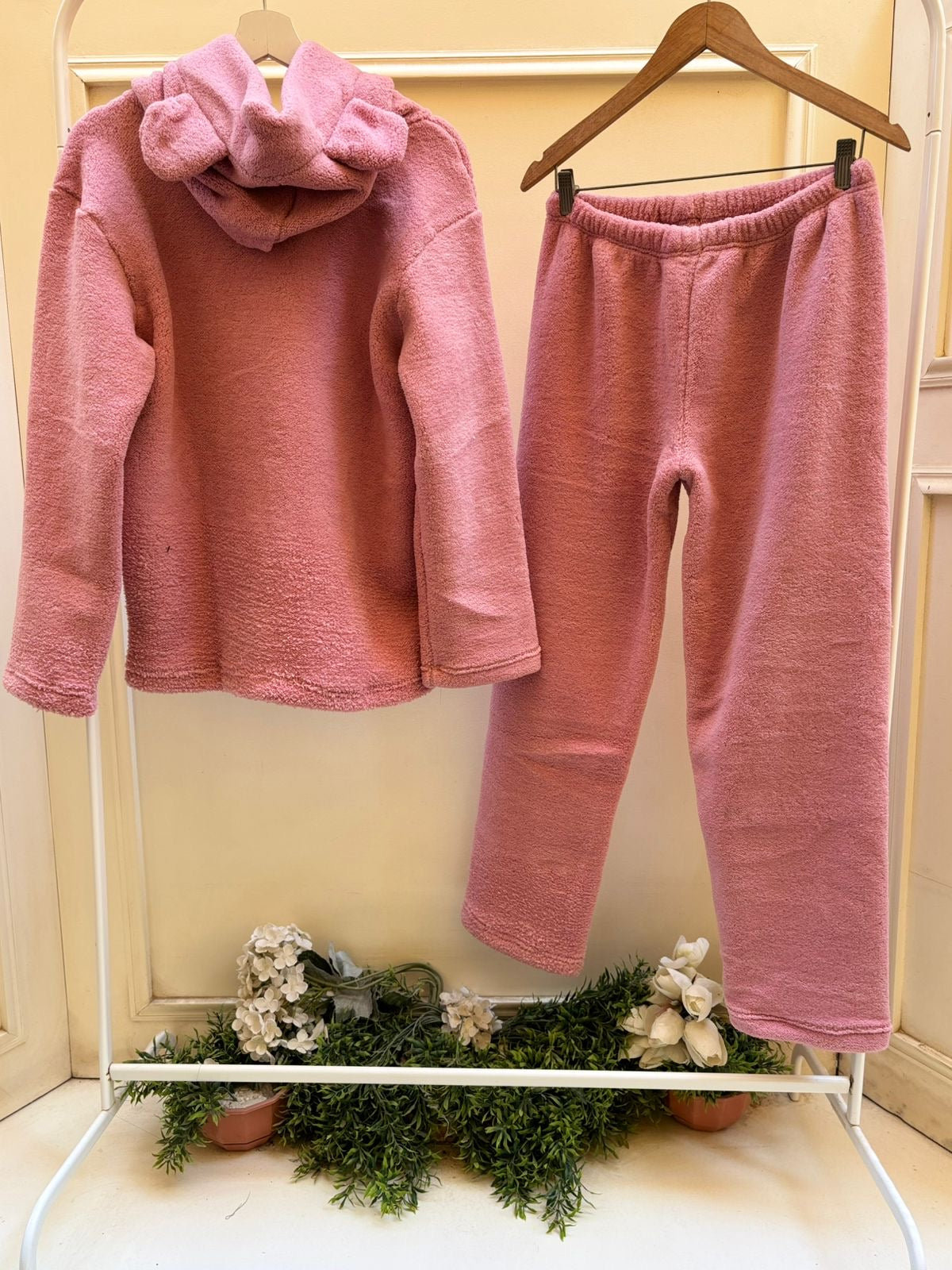 Cashmere Fur Hooded Set