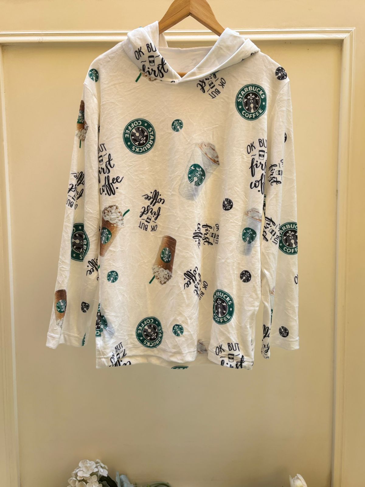 White Velvet Starbucks Hoodie