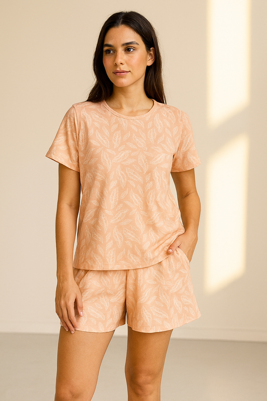 Peach Feathers Set