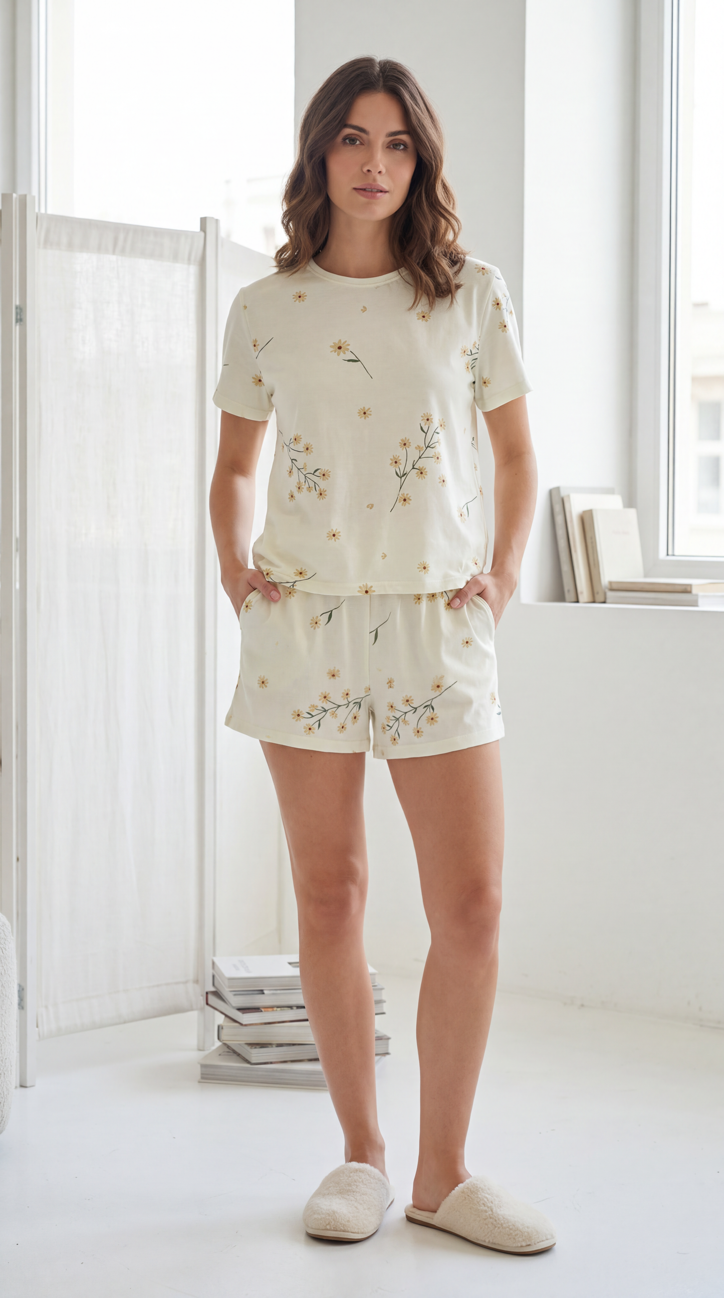 Vanilla Blossom Shorts Set