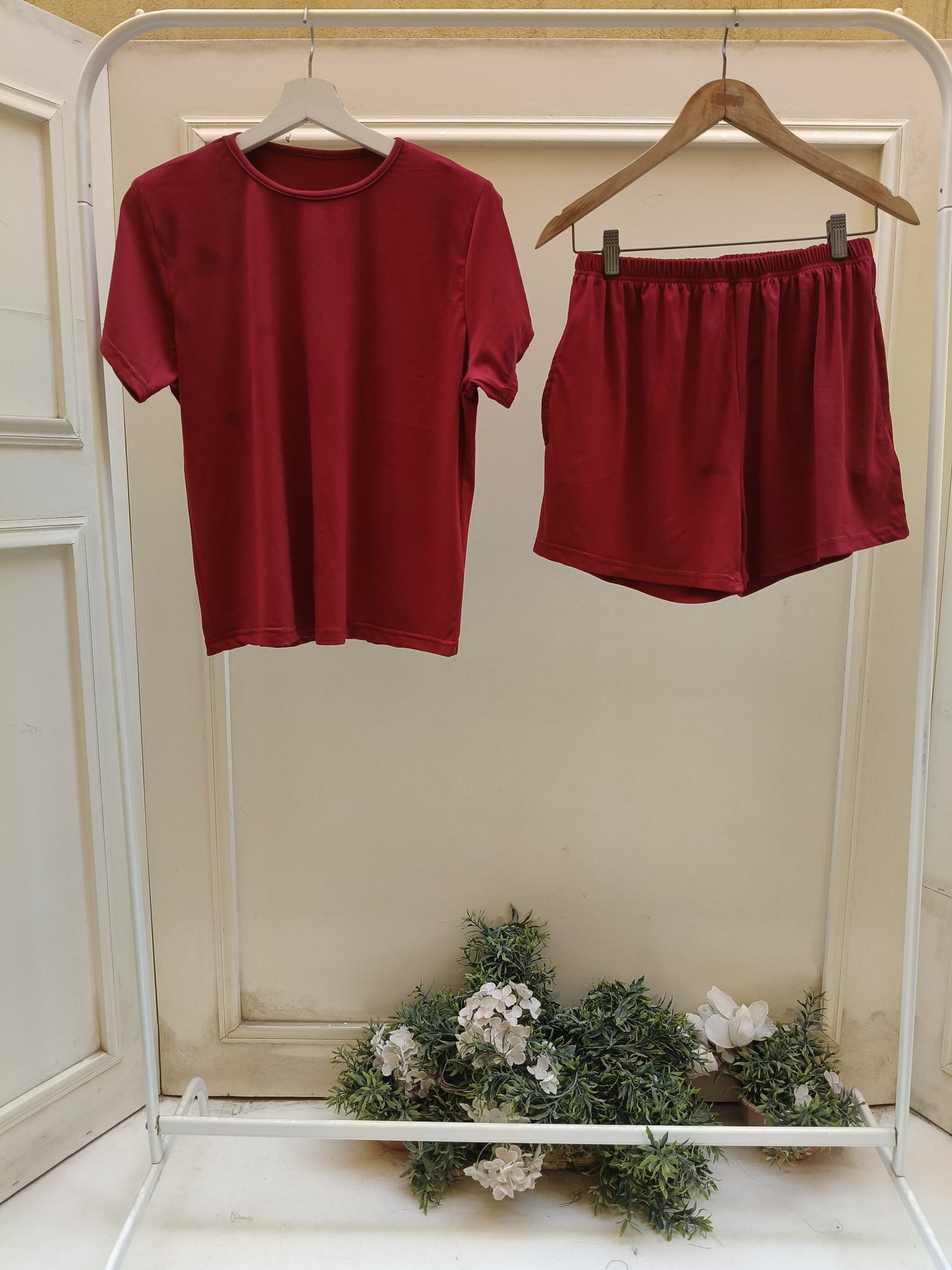 Cranberry Dusk Shorts Set