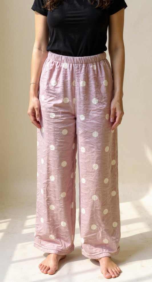 Rose Polka Polar Pants