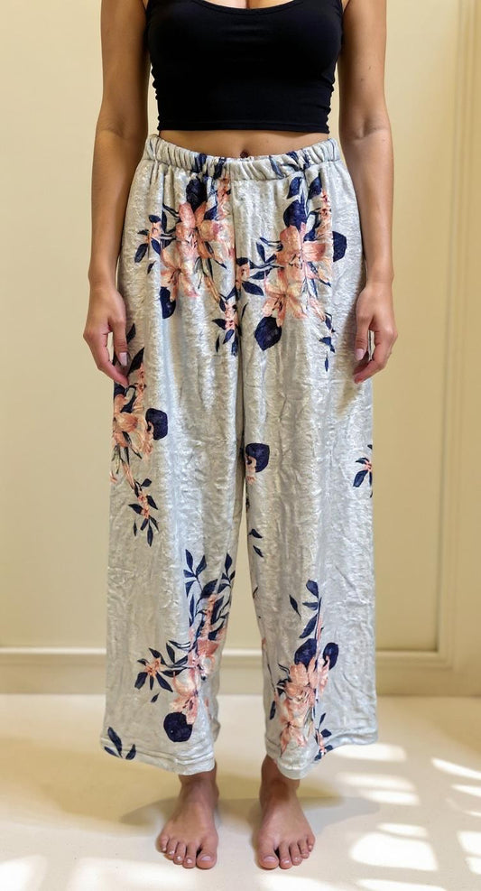 Baby Blue Flower Polar Pants