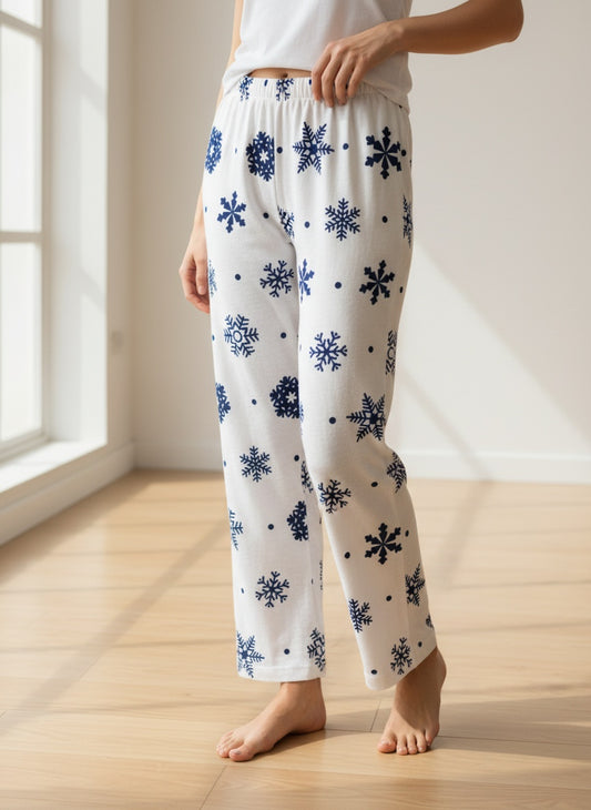 Snow Flakes Velvet Pants