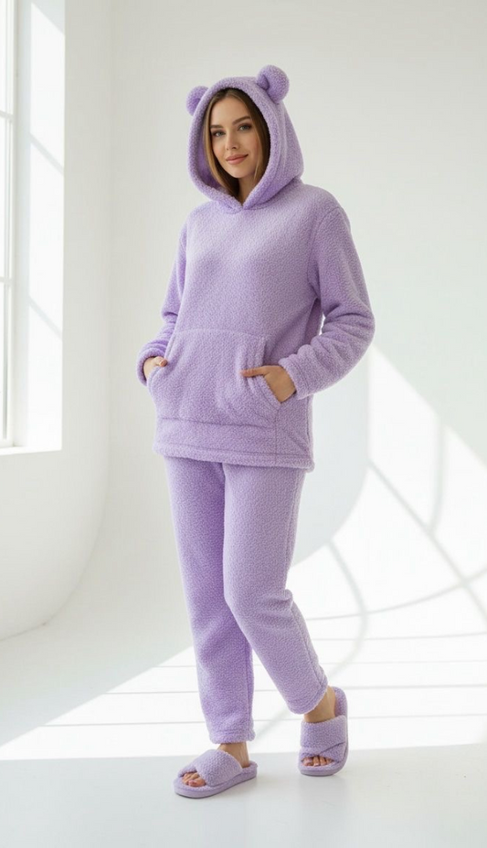 Lilac Fur Hooded Ser