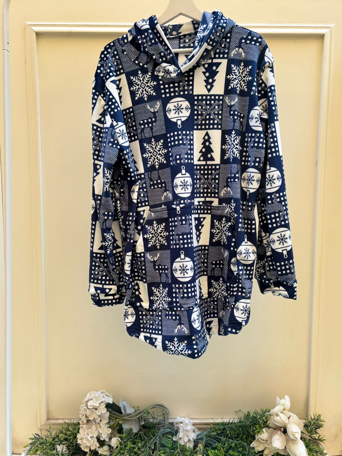 Navy Christmas Blanket