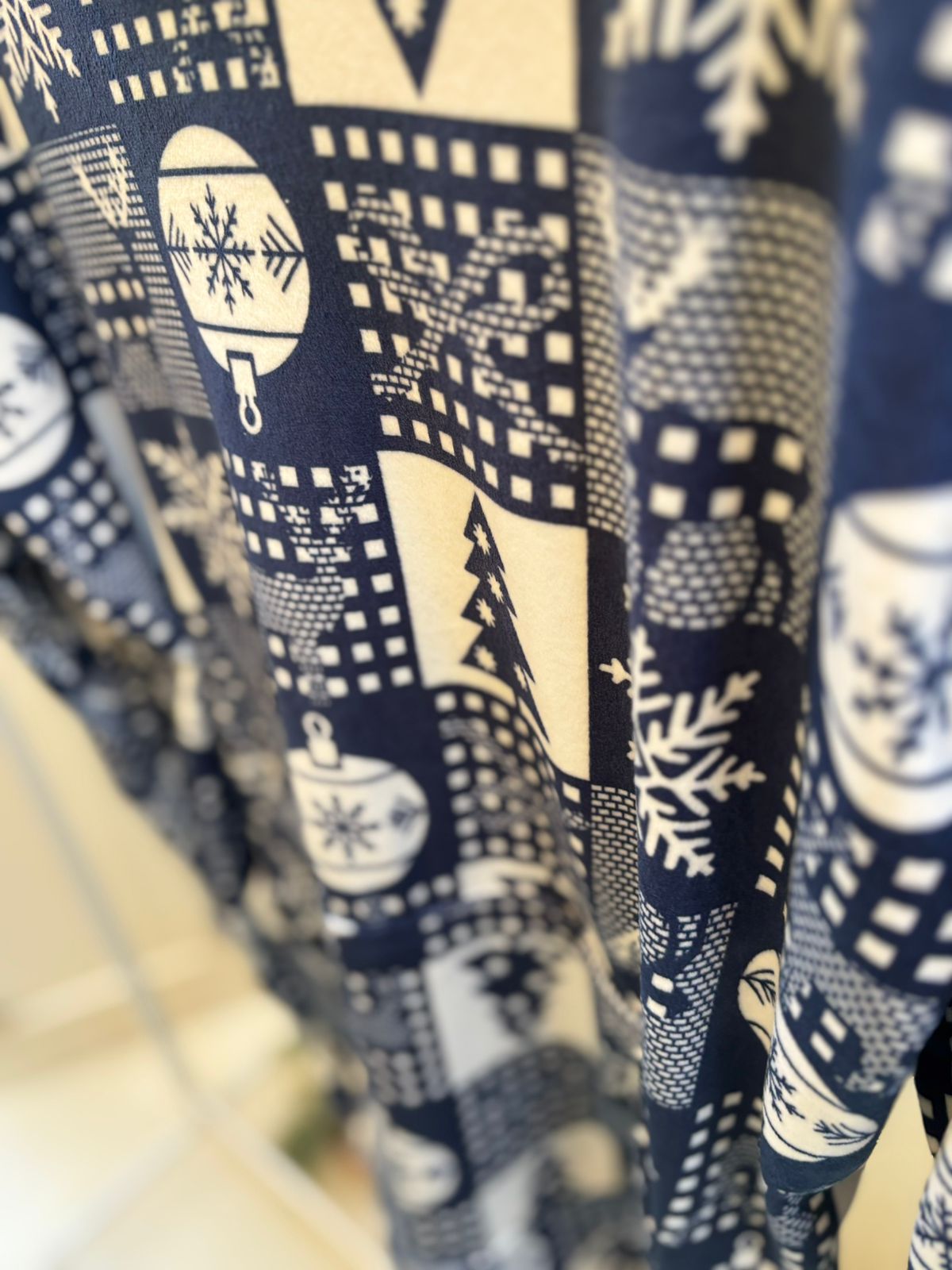 Navy Christmas Blanket